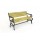 13 B Wooden Bench with Cast Iron Legs